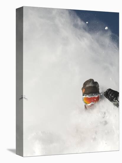 Skier in deep powder at Alta, Utah-Lee Cohen-Premier Image Canvas