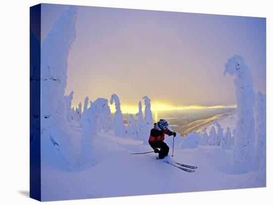 Skier in Snowghosts at Big Mountain Resort in Whitefish, Montana, USA-Chuck Haney-Premier Image Canvas