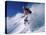 Skier with Snow Flying Up-null-Premier Image Canvas