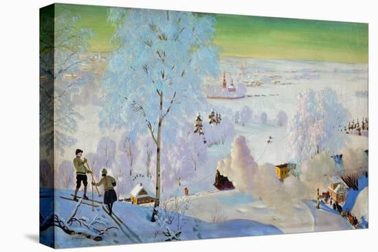 Skiers, 1919-Boris Mikhailovich Kustodiev-Premier Image Canvas