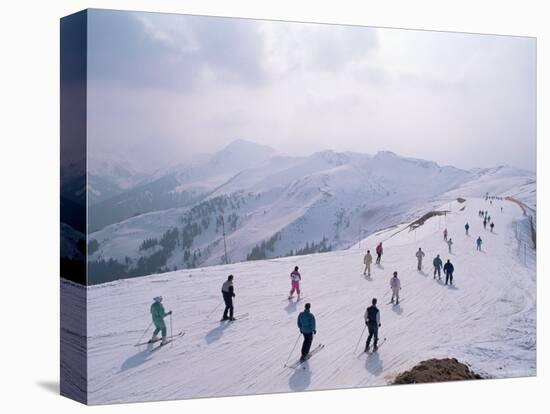 Skiers, Steinberkogel Area, Kitzbuhel, Austria-Adam Woolfitt-Premier Image Canvas