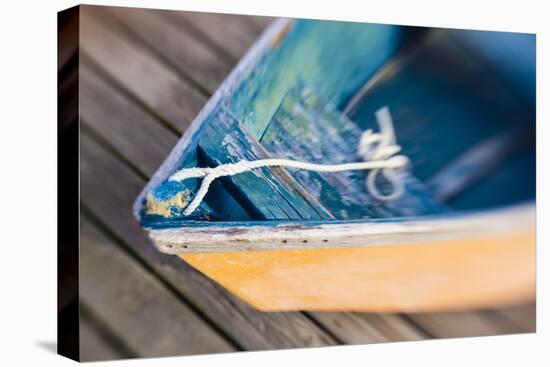 Skiff on the Dock in Wellfleet Harbor in Wellfleet, Massachusetts. Cape Cod-Jerry and Marcy Monkman-Premier Image Canvas