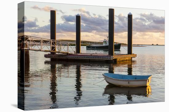 Skiffs Next to the Commercial Fishing Pier in Chatham, Massachusetts. Cape Cod-Jerry and Marcy Monkman-Premier Image Canvas