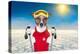 Skiing Dog-Javier Brosch-Premier Image Canvas