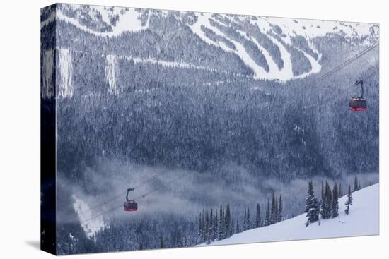 Skiing Gondola, Whistler to Blackcomb, British Columbia, Canada-Walter Bibikow-Premier Image Canvas