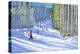 Skiing in Samoens ,France,2019,(oil on canvas)-Andrew Macara-Premier Image Canvas