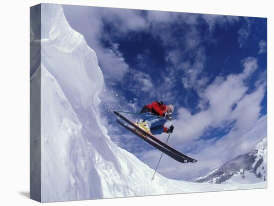 Skiing in Vail, Colorado, USA-Lee Kopfler-Premier Image Canvas