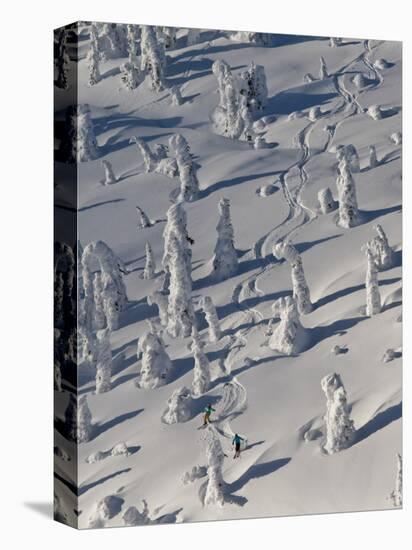 Skiing Through the Snowghosts at Whitefish Mountain Resort, Montana, USA-Chuck Haney-Premier Image Canvas