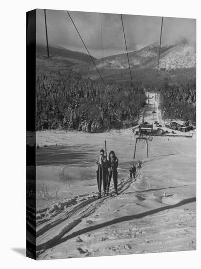Skiing Weekend, Going Up the Ski Lift-Dmitri Kessel-Premier Image Canvas