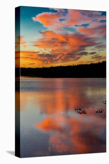 Skilak Lake, Alaska, the Aleutian Mountain Range-null-Premier Image Canvas