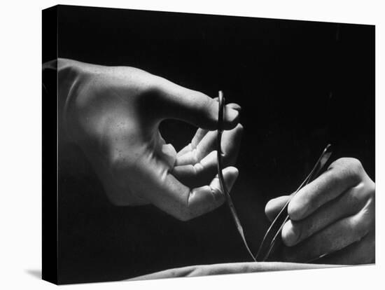 Skilled Hands of a Pediatric Surgeon at John Hopkins Hospital-null-Premier Image Canvas