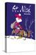 Skinny Scottish Santa Rides on Reindeer-null-Stretched Canvas