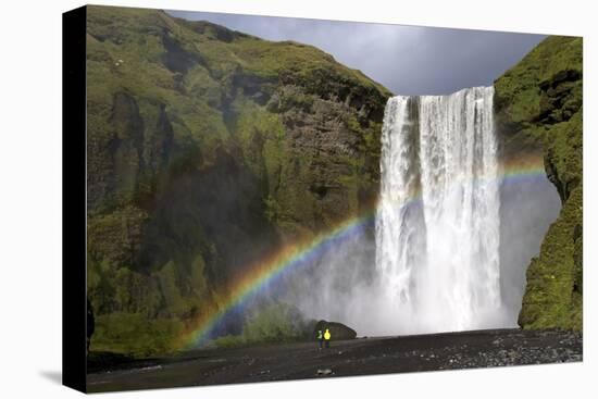 Skogafoss Waterfall with Rainbow in Summer Sunshine, South Coast, Iceland, Polar Regions-Peter Barritt-Premier Image Canvas