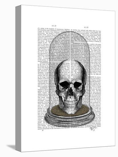 Skull in Bell Jar-Fab Funky-Stretched Canvas