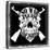Skull Man Stop War Logo Emblem T Shirt Graphic Design-emeget-Stretched Canvas