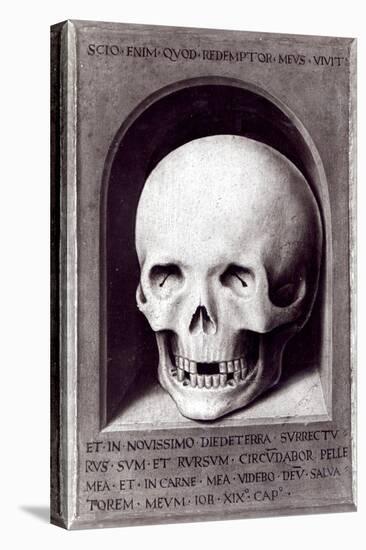 Skull, Right Hand Panel Reverse from the Triptych of Earthly Vanity and Divine Salvation, c.1485-Hans Memling-Premier Image Canvas
