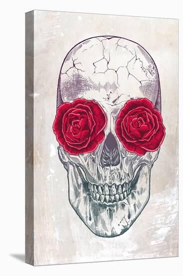 Skull & Roses-Rachel Caldwell-Stretched Canvas