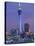 Sky Tower and City Skyline at Dusk, Auckland, North Island, New Zealand, Pacific-Jeremy Bright-Premier Image Canvas