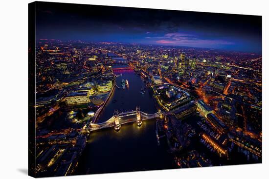 Sky View London II-Jason Hawkes-Stretched Canvas