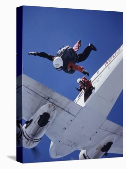 Skydivers Jumping from Plane-null-Premier Image Canvas