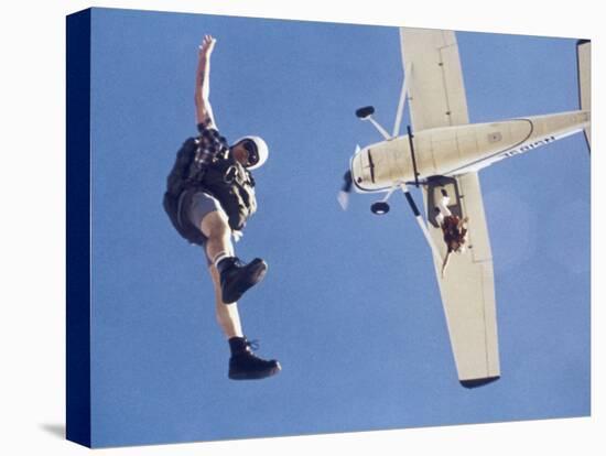 Skydivers Jumping from Plane-null-Premier Image Canvas