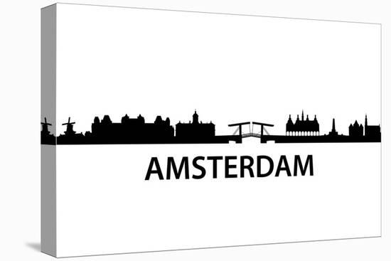 Skyline Amsterdam-unkreatives-Stretched Canvas