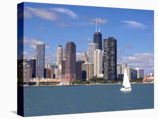 Skyline and Lake Michigan, Chicago, Illinois, USA-Alan Klehr-Premier Image Canvas