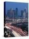 Skyline and Stemmons Freeway, Dallas, Texas, USA-Walter Bibikow-Premier Image Canvas