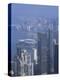 Skyline and Victoria Harbour, Hong Kong, China-Amanda Hall-Premier Image Canvas