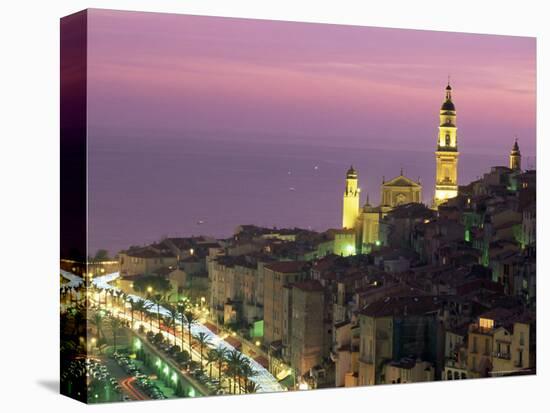 Skyline at Dusk, Menton, Alpes Maritimes, French Riviera, France-Sergio Pitamitz-Premier Image Canvas