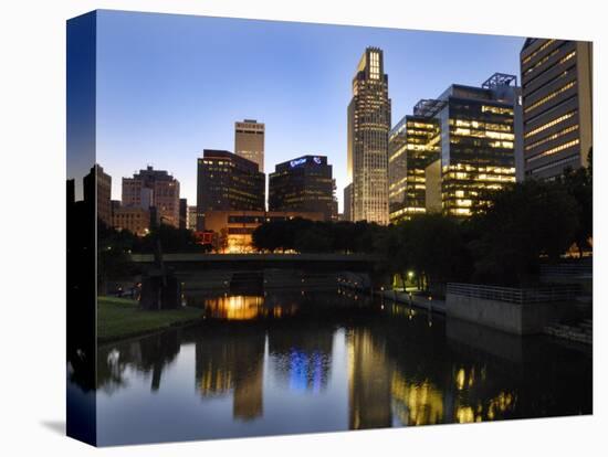 Skyline at Dusk, Omaha, Nebraska-Gayle Harper-Premier Image Canvas