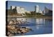 Skyline by the Arkansas River, Wichita, Kansas, USA-Walter Bibikow-Premier Image Canvas