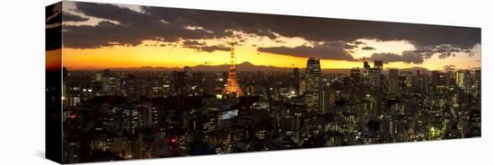 Skyline from Shiodome, Tokyo, Japan-Jon Arnold-Premier Image Canvas