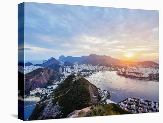 Skyline from the Sugarloaf Mountain at sunset, Rio de Janeiro, Brazil, South America-Karol Kozlowski-Premier Image Canvas