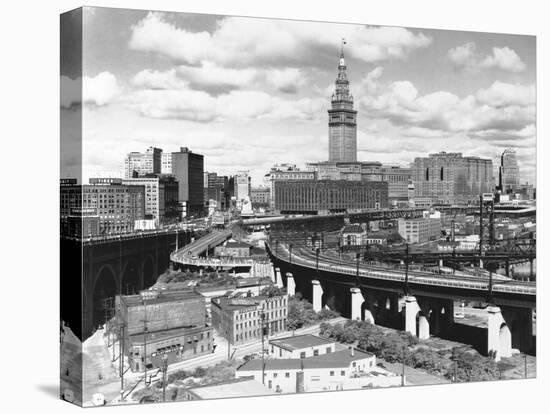 Skyline of Cleveland-Carl McDow-Premier Image Canvas