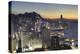 Skyline of Hong Kong Island at sunset, Hong Kong, China-Ian Trower-Premier Image Canvas