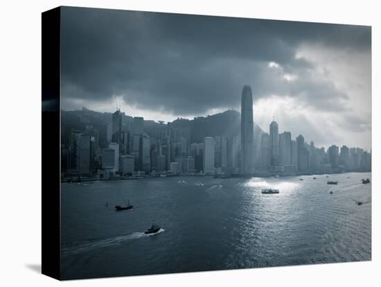 Skyline of Hong Kong Island Viewed across Victoria Harbour, Hong Kong, China-Jon Arnold-Premier Image Canvas