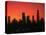 Skyline of Los Angeles at Sunset, CA-Mitch Diamond-Premier Image Canvas