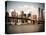 Skyline of NYC with One World Trade Center and East River, Manhattan and Brooklyn Bridge, Vintage-Philippe Hugonnard-Premier Image Canvas