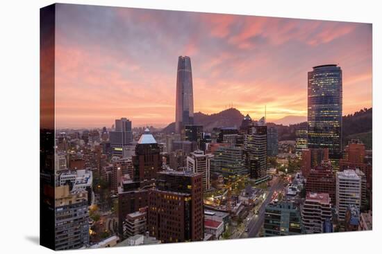 Skyline of Santiago with the Gran Torre, Santiago, Chile, South America-Yadid Levy-Premier Image Canvas