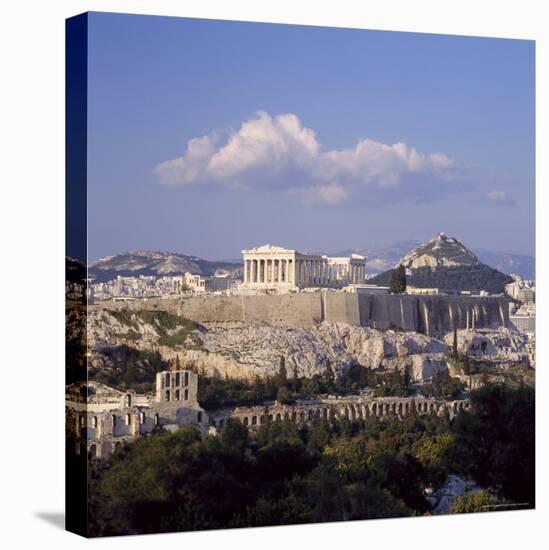 Skyline of the Acropolis with Lykabettos Hill in the Background, Athens, Greece-Roy Rainford-Premier Image Canvas