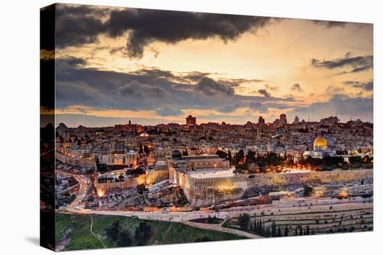 Skyline of the Old City and Temple Mount in Jerusalem, Israel.-SeanPavonePhoto-Premier Image Canvas