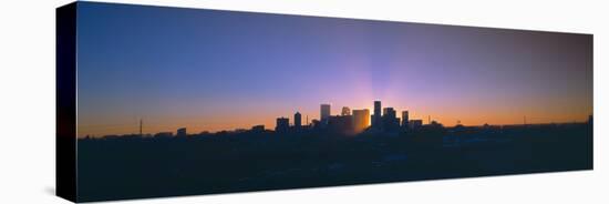 Skyline, Sunrise, Denver, Co-null-Stretched Canvas