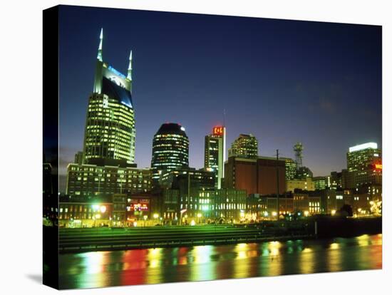 Skyline with Reflection in Cumberland River-Barry Winiker-Premier Image Canvas