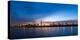 Skylines at the Waterfront at Sunset, Dubai, United Arab Emirates 2013-null-Stretched Canvas