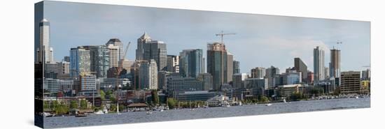 Skylines at the waterfront, Lake Union, Seattle, King County, Washington State, USA-null-Premier Image Canvas