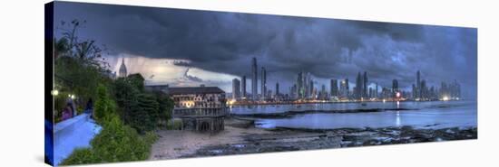 Skyscape City Panorama-Nish Nalbandian-Stretched Canvas