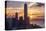 Skyscrapers of the International Commerce Center at Sunset, Hong Kong-George Oze-Premier Image Canvas