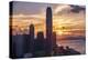 Skyscrapers of the International Commerce Center at Sunset, Hong Kong-George Oze-Premier Image Canvas