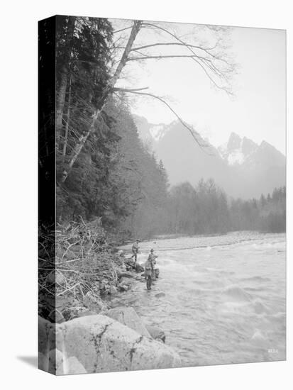 Skyskomish River Fishing, 1906-Asahel Curtis-Premier Image Canvas